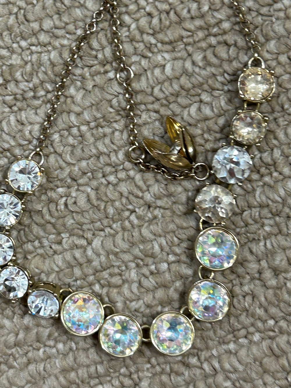 Betsey Johnson Gold-Tone Aurora Crystal Bib Necklace